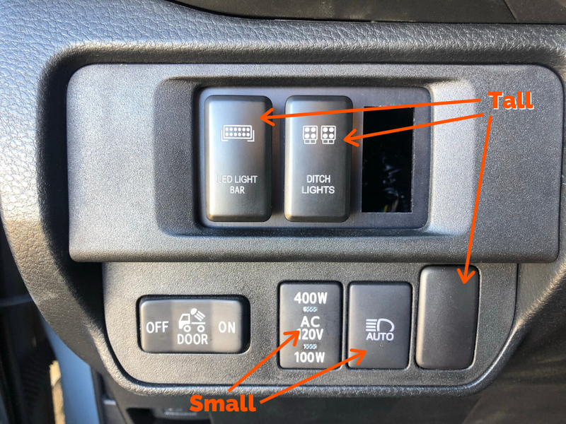 Toyota OEM Style "REVERSE LIGHTS" Switch - all four overland