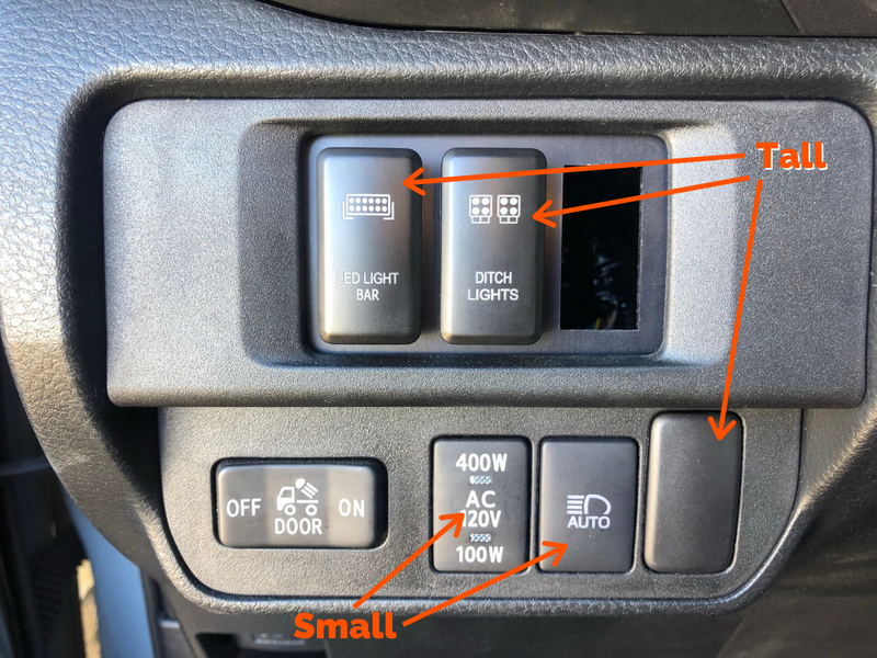 Toyota OEM Style "DITCH LIGHTS" Switch - all four overland