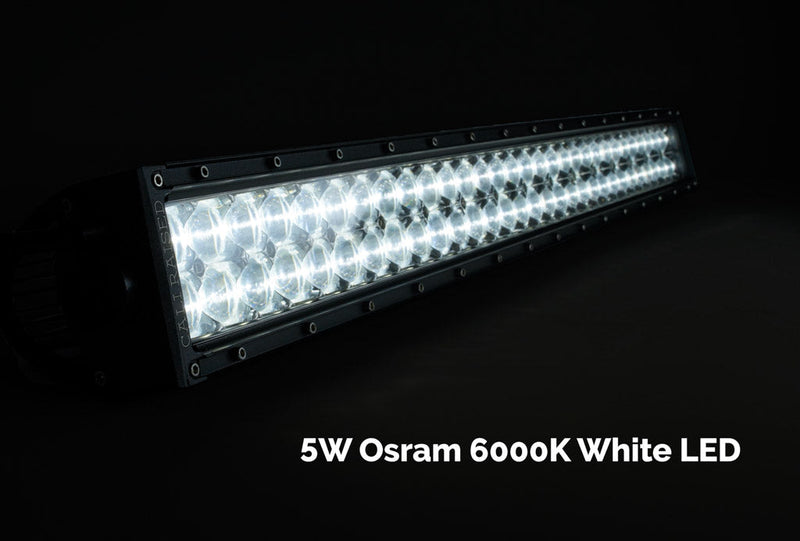 8" Dual Row 5D Optic OSRAM LED Bar - all four overland