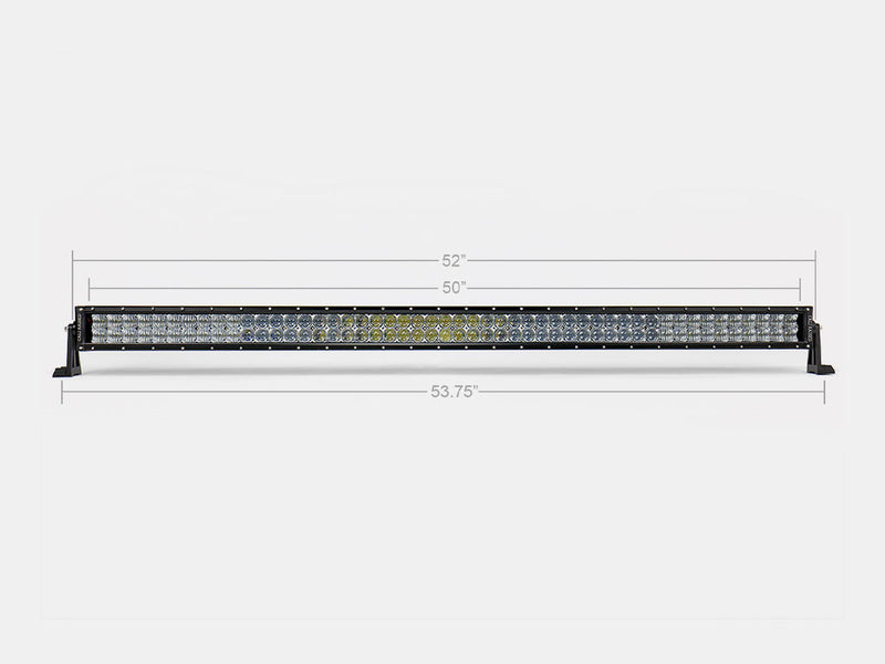 52" CURVED 5D Dual Row 5D Optic OSRAM LED Bar - all four overland