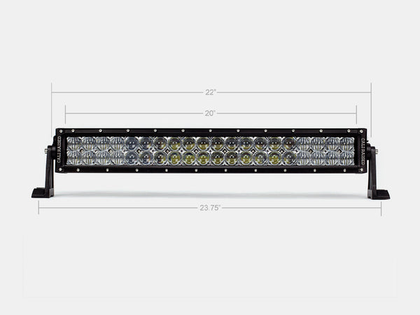 22" Dual Row 5D Optic OSRAM LED Bar - all four overland